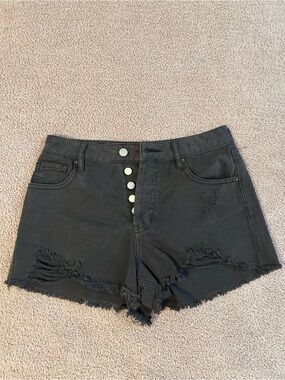 Pacsun High-Rise Festival Black Denim Shorts